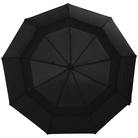 Складной зонт Dome Double с двойным куполом, черный - рис 3.