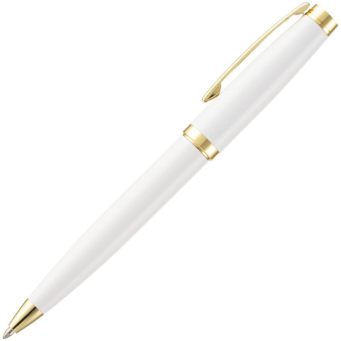 Ручка шариковая Letra Gold, глянцевая, белая - рис 4.