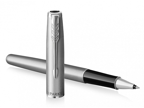 Ручка роллер Parker Sonnet T546  Stainless Steel CT, стержень: F, цвет чернил: black, в подарочной упаковке - рис 3.