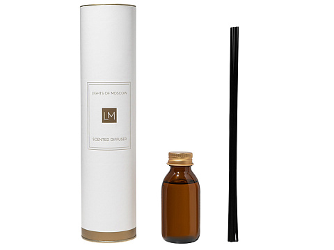 Ароматический диффузор с палочками, Баккарат: жасмин и миндаль, амбра, 100 мл (без лого LM) - рис 2.
