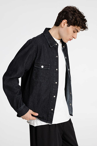 Куртка джинсовая O3, черная - рис 5.