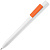 Ручка шариковая Swiper SQ, белая с оранжевым - миниатюра
