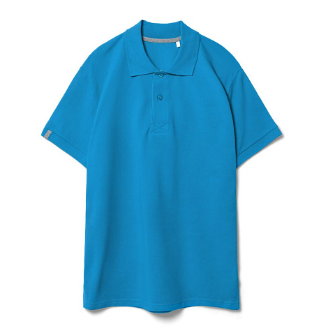 Рубашка поло мужская Virma Premium, бирюзовая - рис 2.