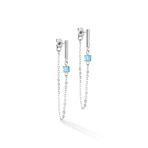 Серьги Blue-Silver Coeur de Lion *5076/21-0717