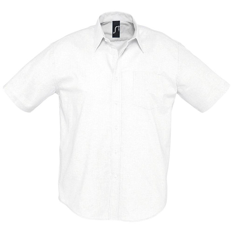 Рубашка мужская с коротким рукавом Brisbane, белая - рис 2.