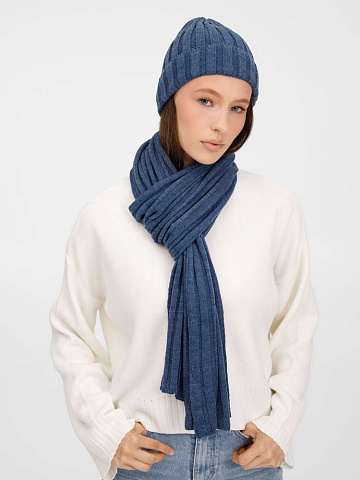 Шарф Metelitsa, синий меланж (джинс) - рис 8.