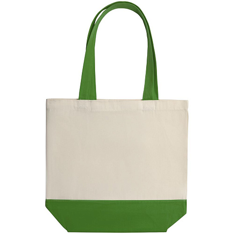Холщовая сумка Shopaholic, ярко-зеленая - рис 4.