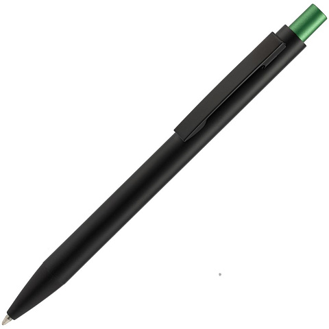 Ручка шариковая Chromatic, черная с зеленым - рис 2.