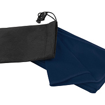 Lucas спортивное полотенце из переработанного полиэстера 30х80 см - Синий нэйви