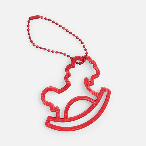 Подвеска «Лошадка-качалка», 3D-печать, красная - рис 2.