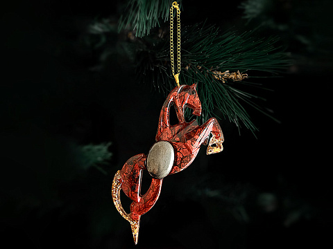 Елочные игрушки (Лошадь).Символы года Гранат - рис 2.