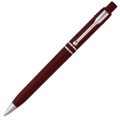 Ручка шариковая Raja Chrome, бордовая - рис 4.