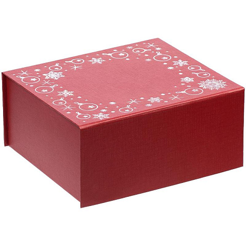 Подарочная коробка Праздничная (23х20 см), 3 цвета - рис 3.