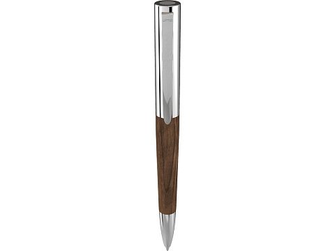 Ручка шариковая TITAN WOOD, синий, 1 мм, коричневый/серебристый - рис 3.