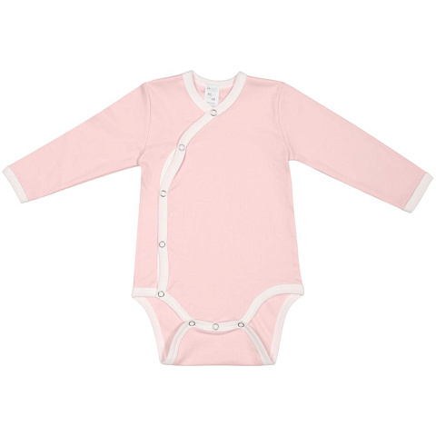 Боди детское Baby Prime, розовое с молочно-белым - рис 2.
