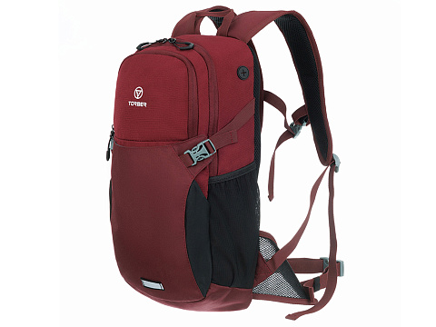 Туристический рюкзак TORBER КЕМПИНГ, бордовый, полиэстер, 26 х 48 х 12 см - рис 2.