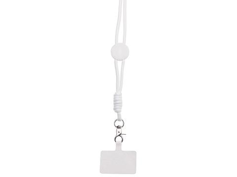 Ремешок на шею для телефона Нэко, белый - рис 2.