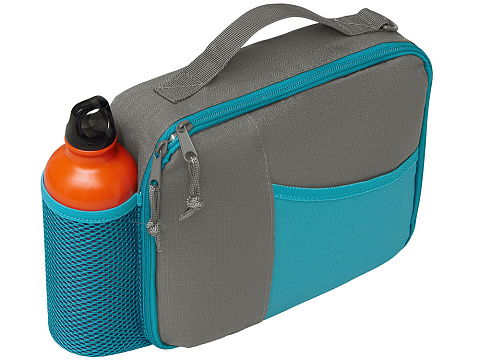 Изотермическая сумка-холодильник Breeze New для ланч-бокса, серый/голубой - рис 4.