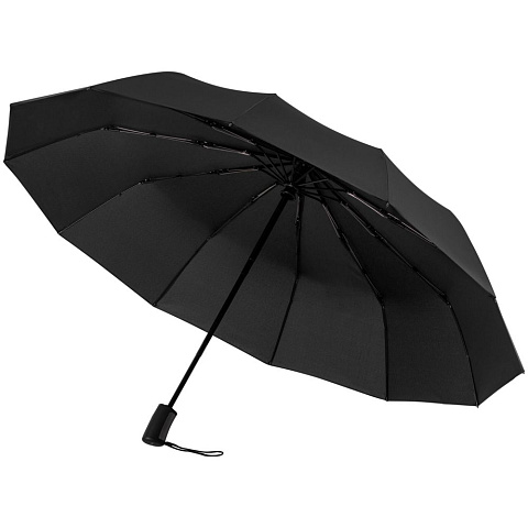 Зонт складной Fiber Magic Major, черный - рис 2.