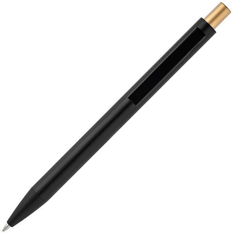 Ручка шариковая Chromatic, черная с золотистым - рис 4.