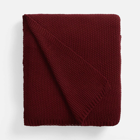 Плед Longview, темно-красный (винный) - рис 4.