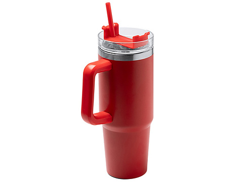 Термокружка Крэнстон с двойными стенками из переработанной нержавеющей стали, красный - рис 7.