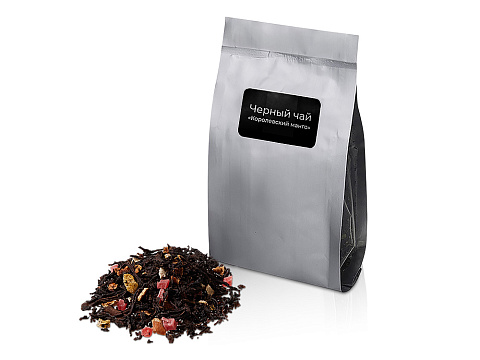 Чай черный Королевский манго с ананасом,50 гр.,серебристый матовый пакет с нашей этикеткой лицевой