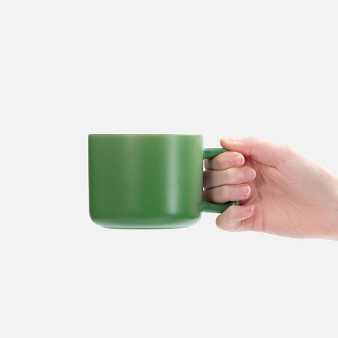 Чашка Jumbo в коробке матовая, зеленая - рис 4.