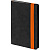 Ежедневник Velours, недатированный, черный с оранжевым - миниатюра