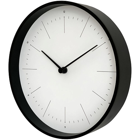 Часы настенные Lacky, белые с черным - рис 3.