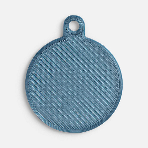 Подвеска Round, 3D-печать, синий металлик - рис 2.
