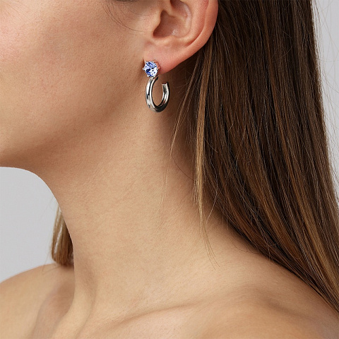 Серьги QUINTE SS LIGHT BLUE - рис 2.