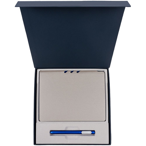 Коробка Memoria под ежедневник и ручку, синяя - рис 3.
