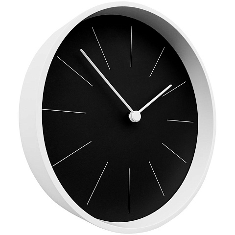 Часы настенные Neo, черные с белым - рис 3.