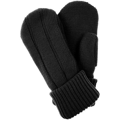 Варежки Knit Beat, черные - рис 3.