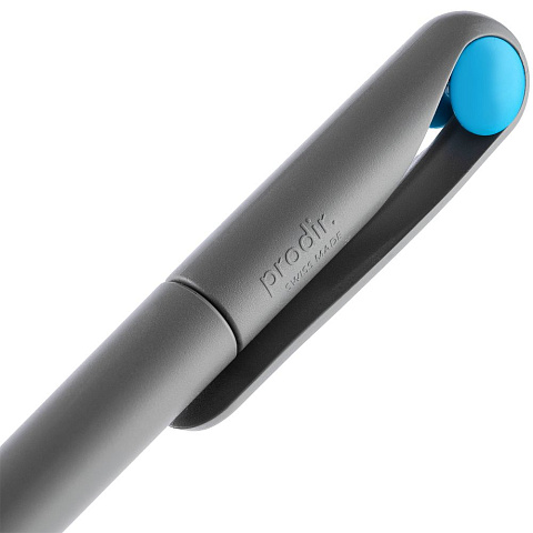Ручка шариковая Prodir DS1 TMM Dot, серая с голубым - рис 7.