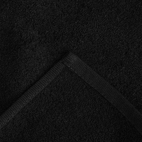 Полотенце махровое «Юнона», малое, черное - рис 3.