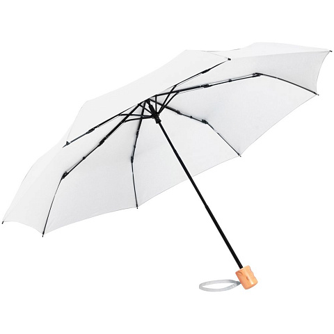 Зонт складной OkoBrella, белый - рис 3.