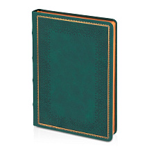 Ежедневник недатированный А5 Royal, зеленый с бронзовым срезом
