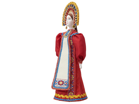 Подарочный набор: кукла фарфоровая, мед, красный - рис 10.