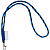 Шнурок для бейджа Tube Long, черный с синим - миниатюра - рис 2.