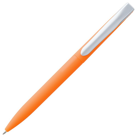 Ручка шариковая Pin Soft Touch, оранжевая - рис 3.