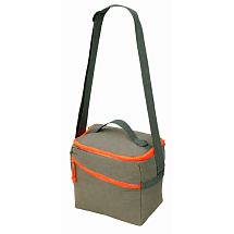 Изотермическая сумка-холодильник Neo Classic c контрастной молнией, серый/оранжевый