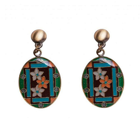 Серьги Незабудки Clara Bijoux A75776-6 BR