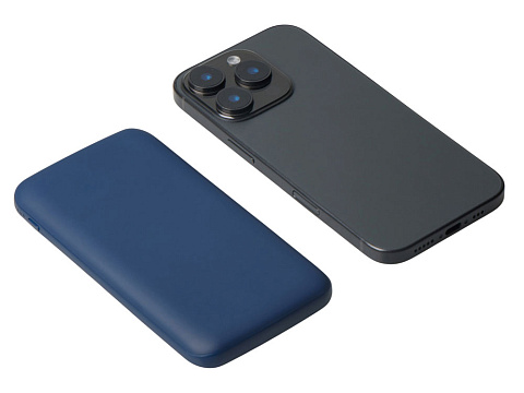 Набор из внешнего акуумулятора и универсального кабеля с подсветкой лого Reserve LED, 10000mAh, темно-синий - рис 15.