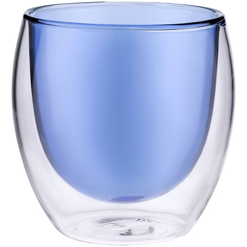 Стакан с двойными стенками Glass Bubble, синий - рис 2.