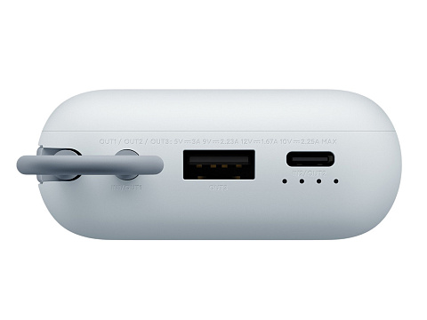 Внешний аккумулятор со встроенным кабелем Mi Power Bank 10000mAh (Integrated Cable) Ice Blue GL - рис 6.