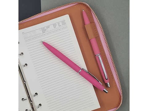 Ручка металлическая шариковая San Remo, софт-тач, 1.0 мм, коралловый - рис 4.