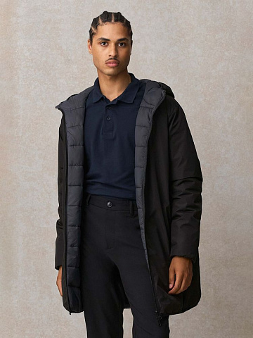 Куртка-парка унисекс Reverse, темно-синяя - рис 8.