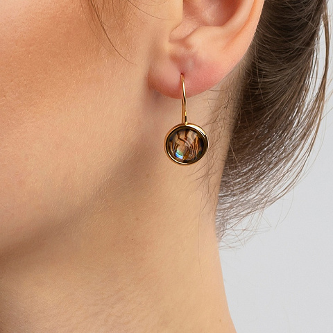 Серьги abalone Possebon A9002.14 M/G - рис 2.